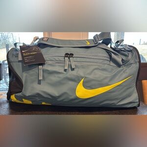 Nike Blue Gym/Duffel Bag with Yellow Swoosh and Logo